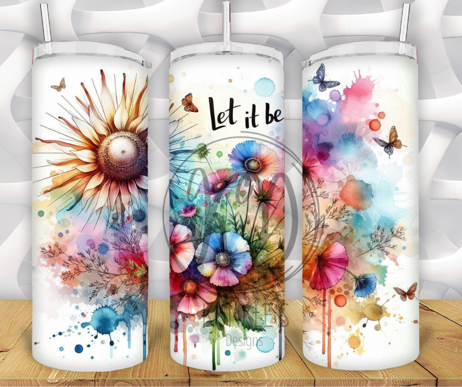 Let It Be Butterfly Tumbler