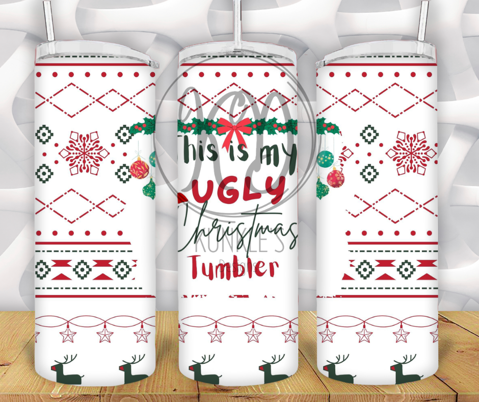 Ugly Christmas Tumbler Design