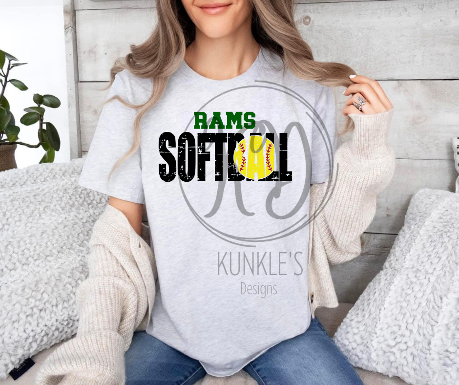 Rams Softball Graphic Apparel
