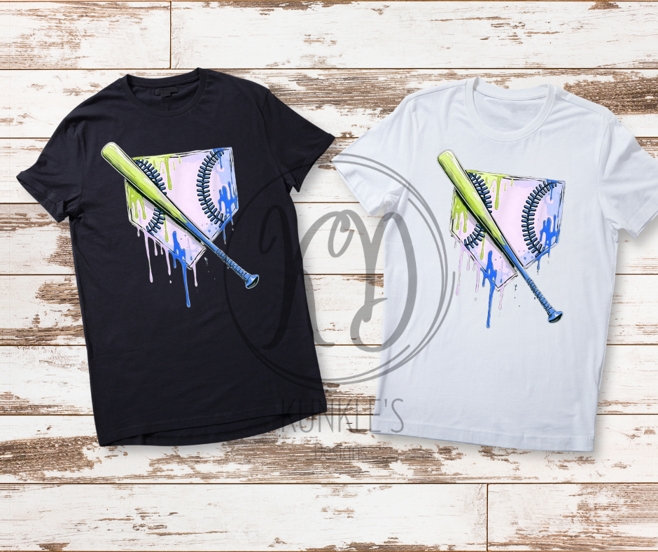 Baseball / Softball Home Plate Drip Graphic Apparel