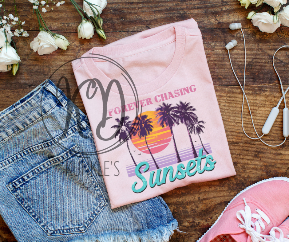 Forever Chasing Sunsets Graphic Apparel