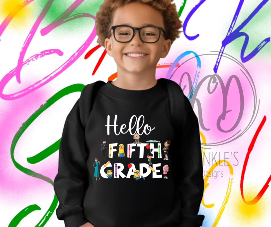 Despicable Me Back to School Grades Graphic Apparel