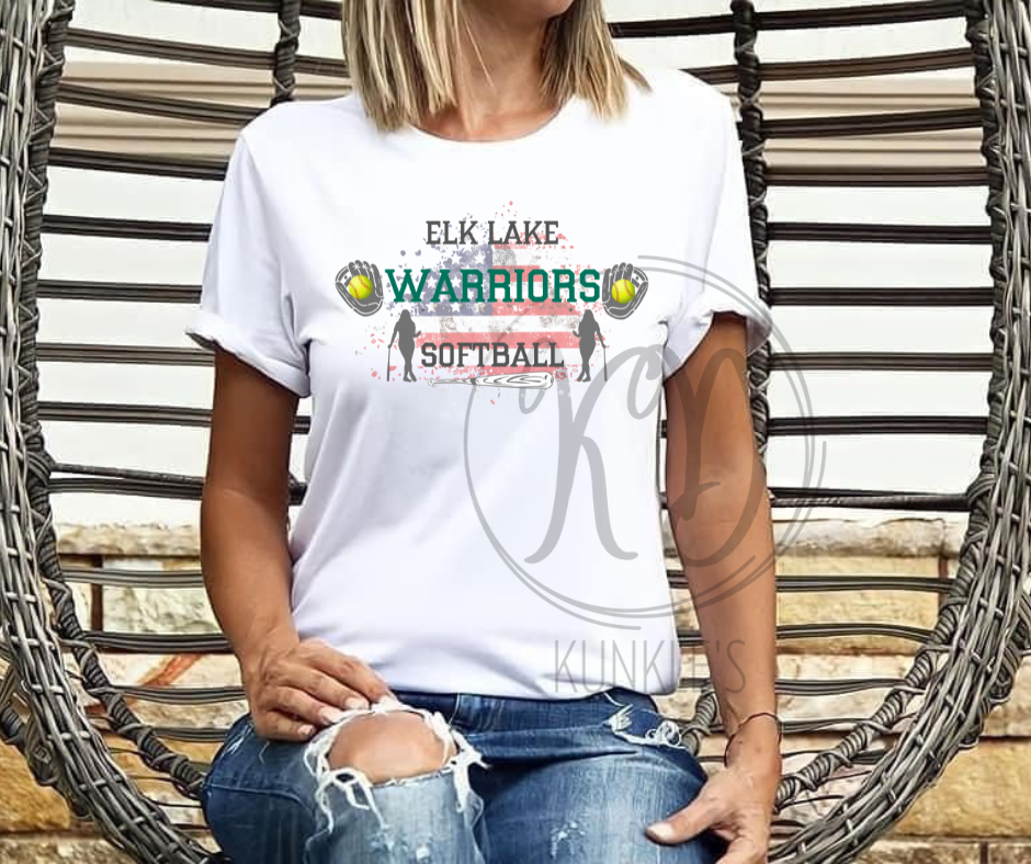 Elk Lake American Softball Graphic Apparel