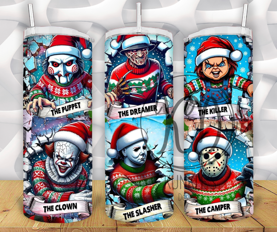 Christmas Horror Tumbler Design