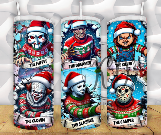 Christmas Horror Tumbler Design