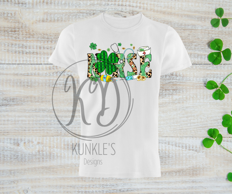 St. Patrick's Day Nurse Graphic Apparel