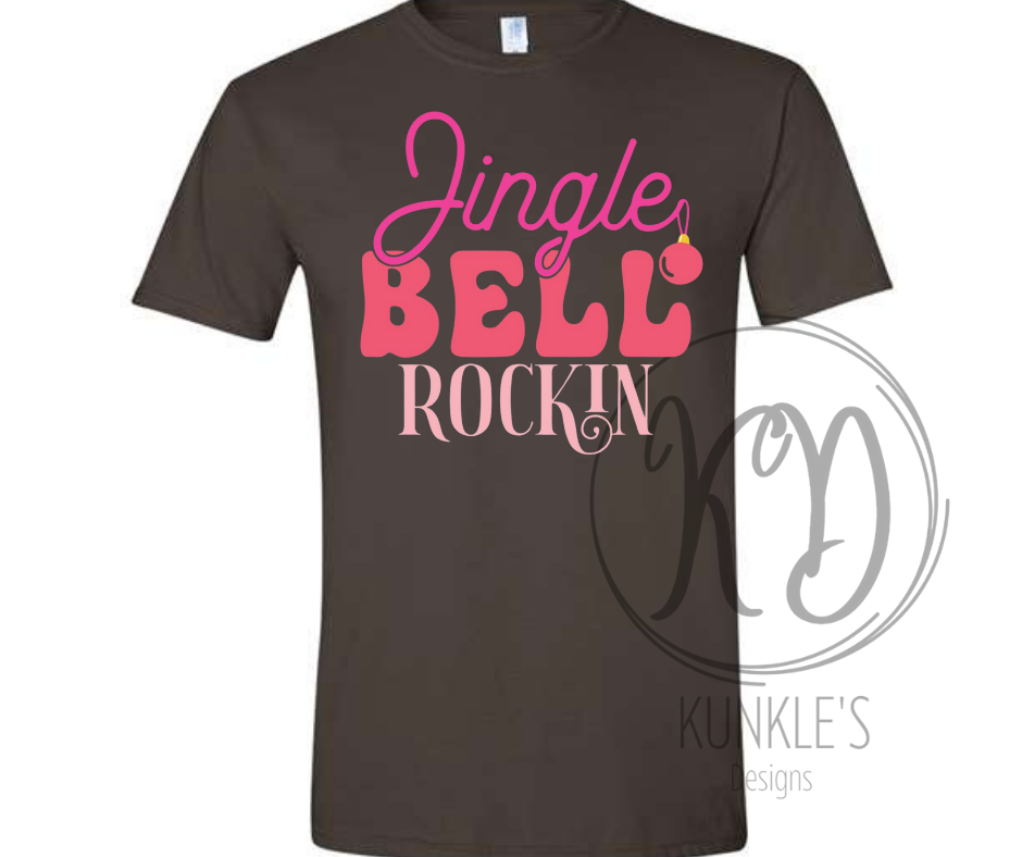 Pink Jingle Bell Rockin Graphic Apparel