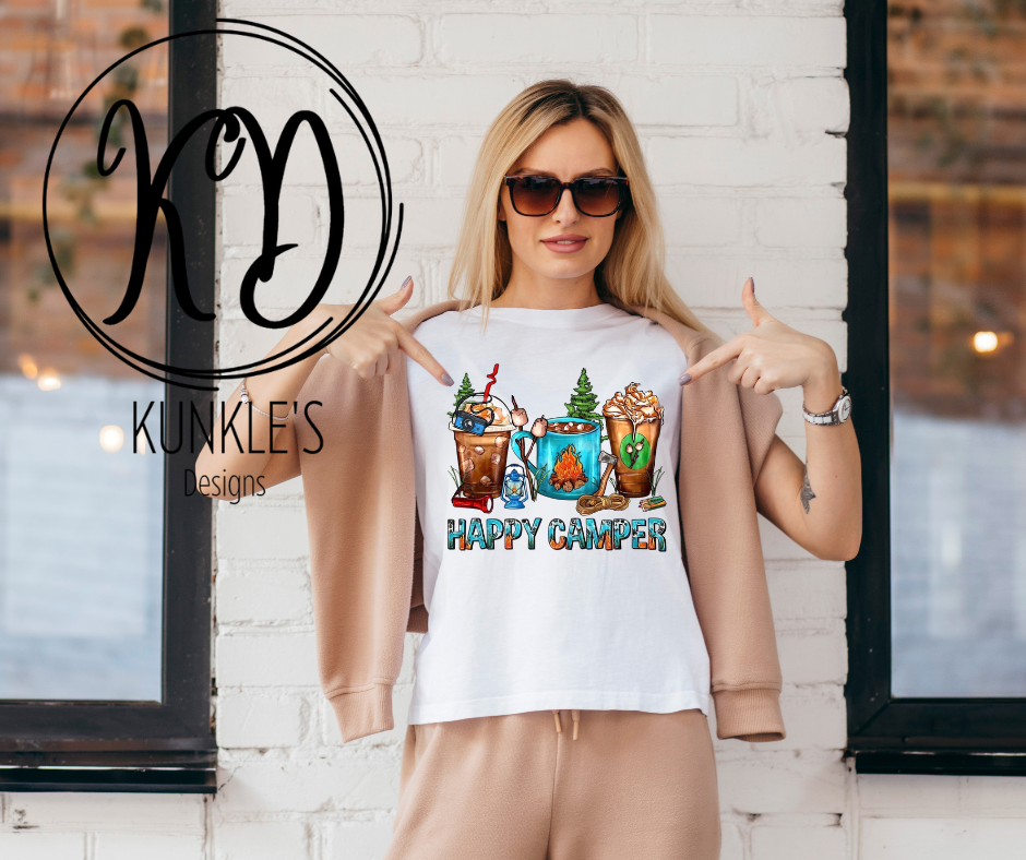 Happy Camper Drinks Apparel Design