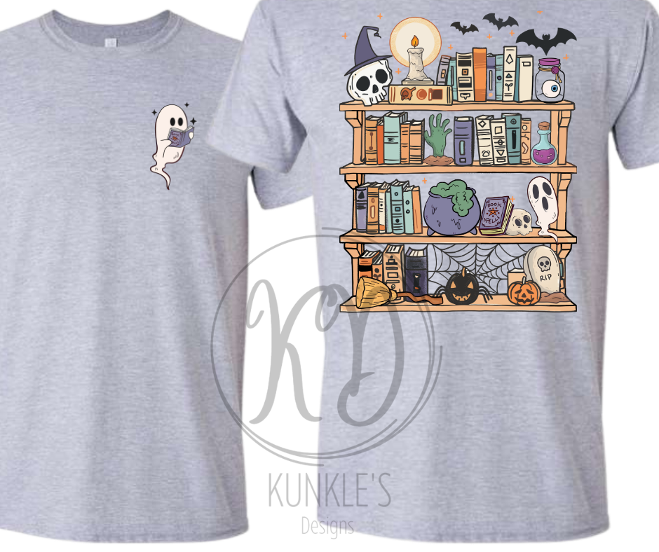 Halloween Ghost Book Lovers Graphic Apparel