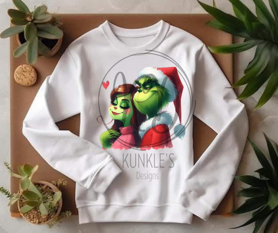 Christmas Grinch Couple Graphic Apparel