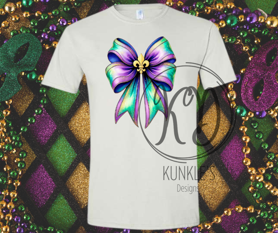 Mardi Gras Bow Graphic Apparel