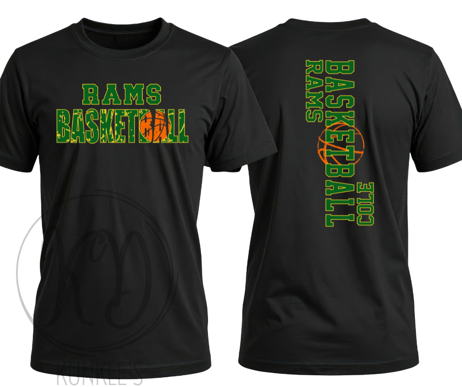 Wyalusing Rams Basketball Personalized Graphic Apparel