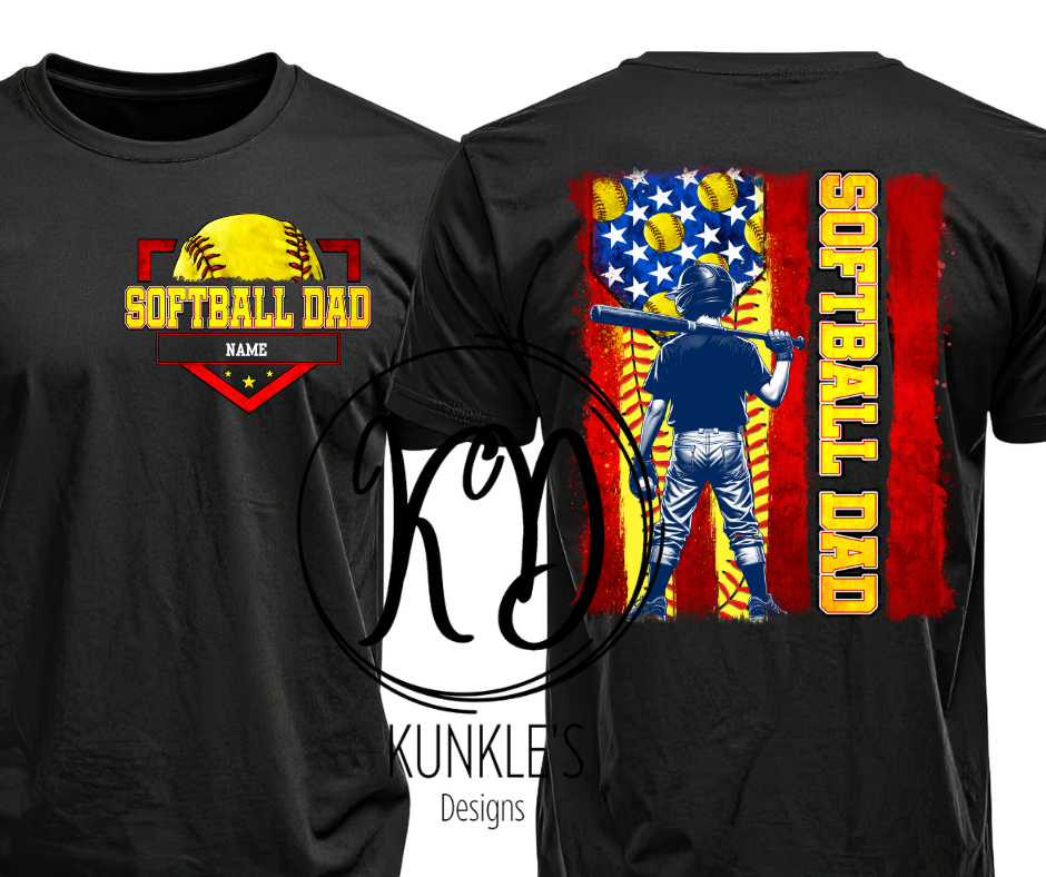 Softball Dad - Personalized Graphic Apparel