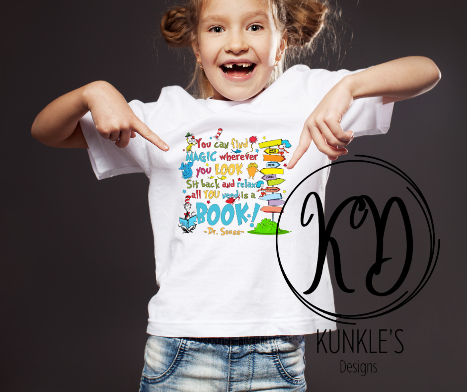 Dr. Suess Book Saying Graphic Apparel