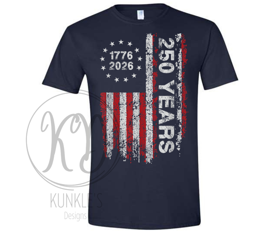 250 Years Flag 4th of July Graphic Apparel