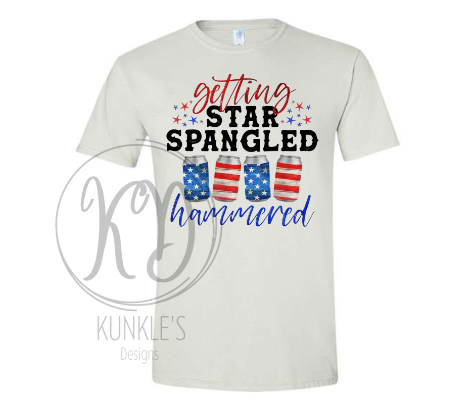 4th of July - Getting Star Spangled Hammered Graphic Apparel