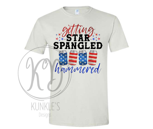 4th of July - Getting Star Spangled Hammered Graphic Apparel