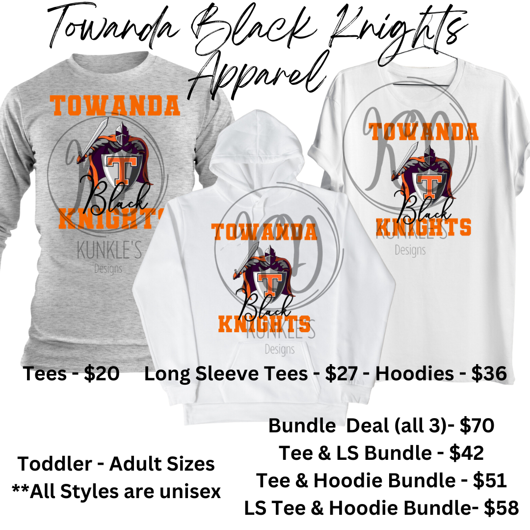 Towanda Black Knight School Spirit Apparel