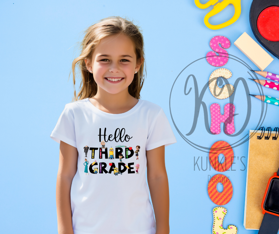 Despicable Me Back to School Grades Graphic Apparel
