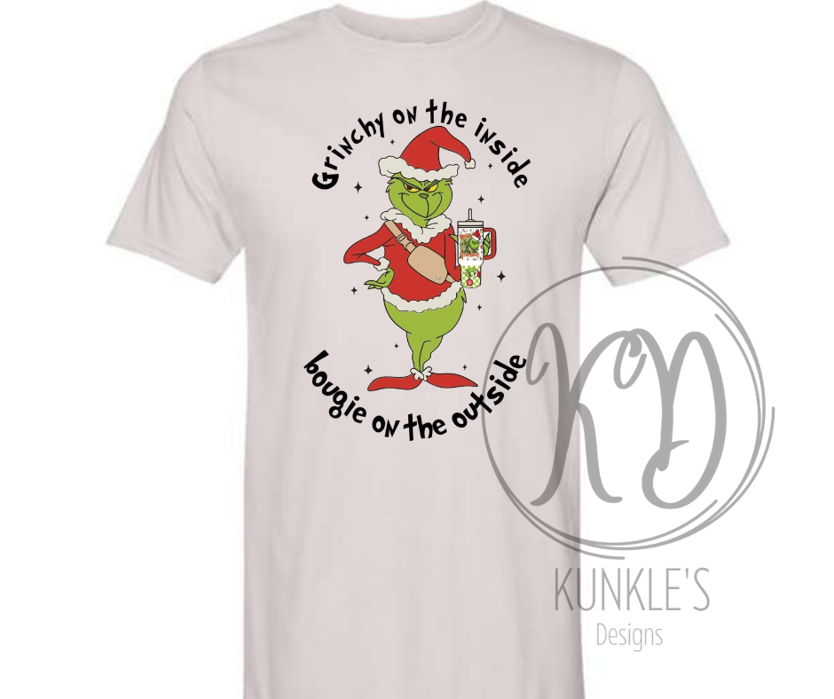 Grinchy On The Inside, Bougie On The Outside Graphic Apparel