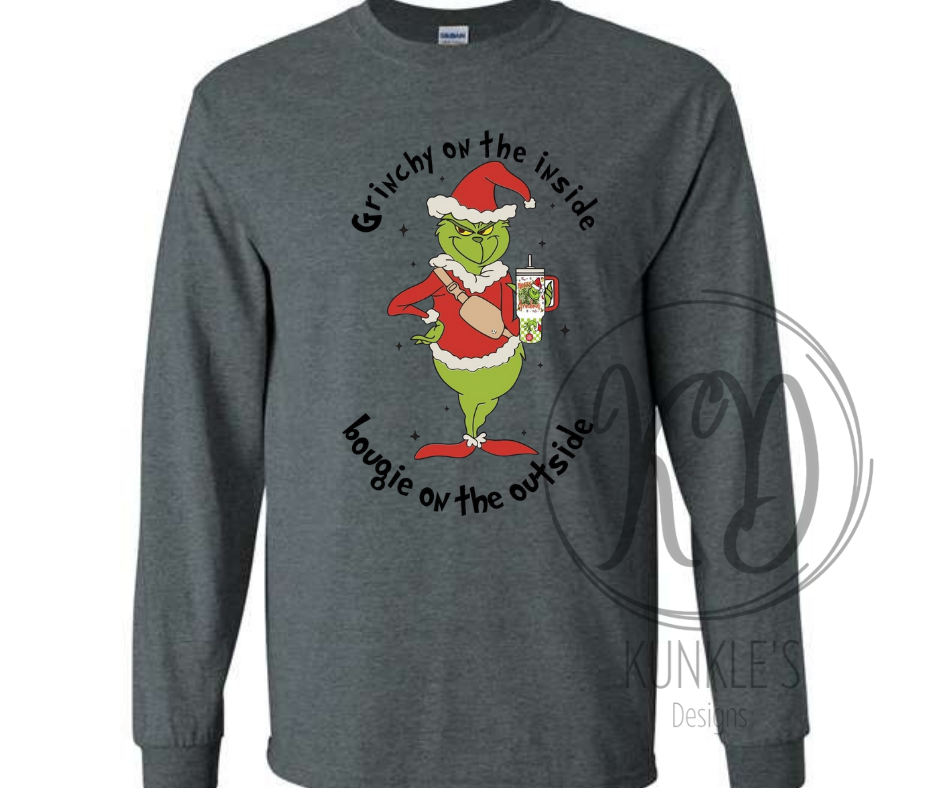 Grinchy On The Inside, Bougie On The Outside Graphic Apparel