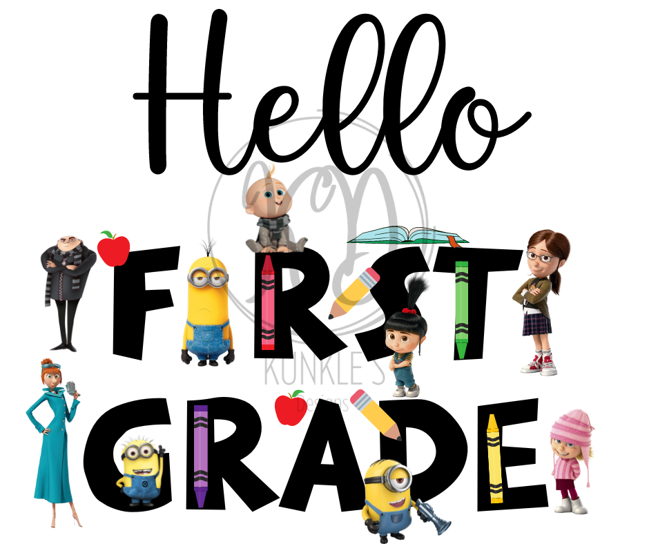 Despicable Me Back to School Grades Graphic Apparel