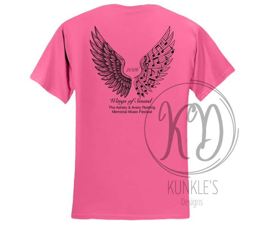 Wings of Sound - Ashley & Avery Roehrig Music Festival Graphic Apparel