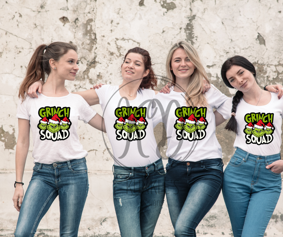 Christmas Grinch Squad Graphic Apparel