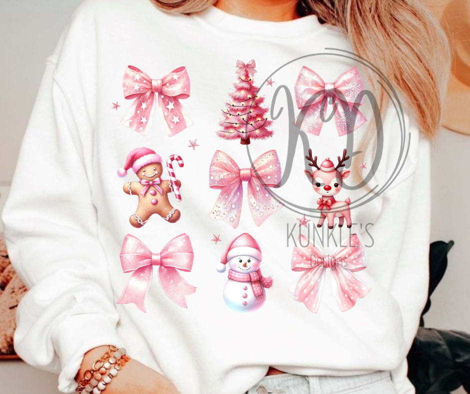 Pink Bows Graphic Apparel