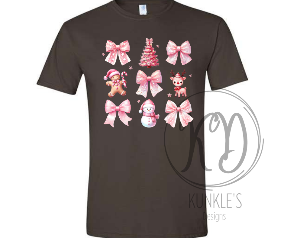 Pink Bows Graphic Apparel