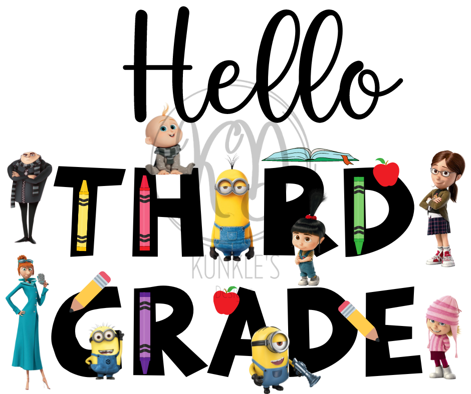 Despicable Me Back to School Grades Graphic Apparel