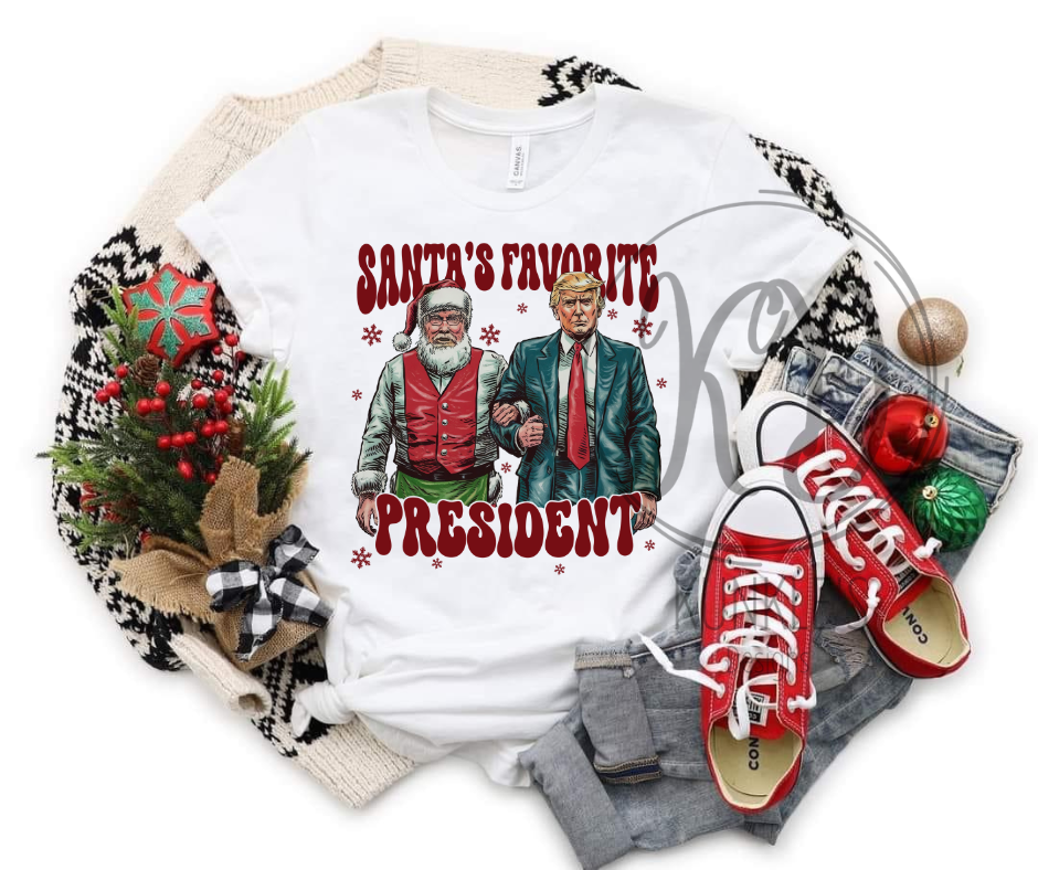 Santa's Favorite President Graphic Apparel