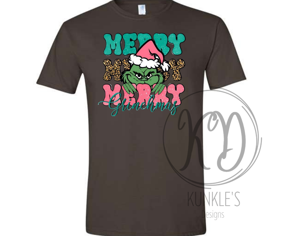 Merry Merry Merry Grinchmas Graphic Apparel