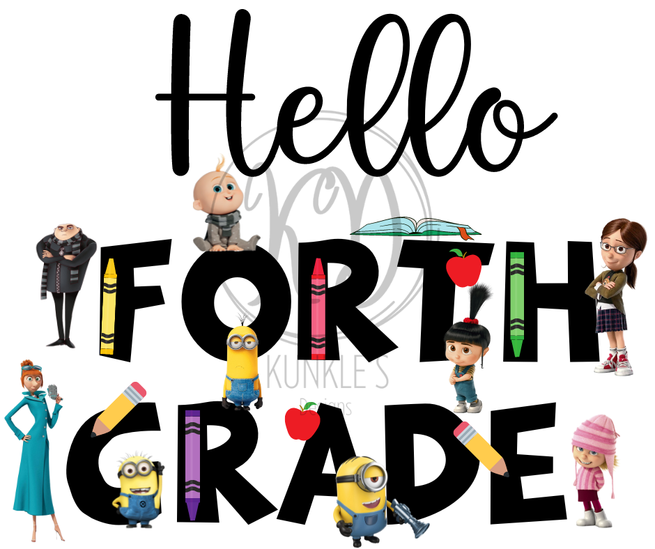 Despicable Me Back to School Grades Graphic Apparel