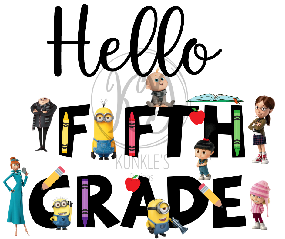 Despicable Me Back to School Grades Graphic Apparel