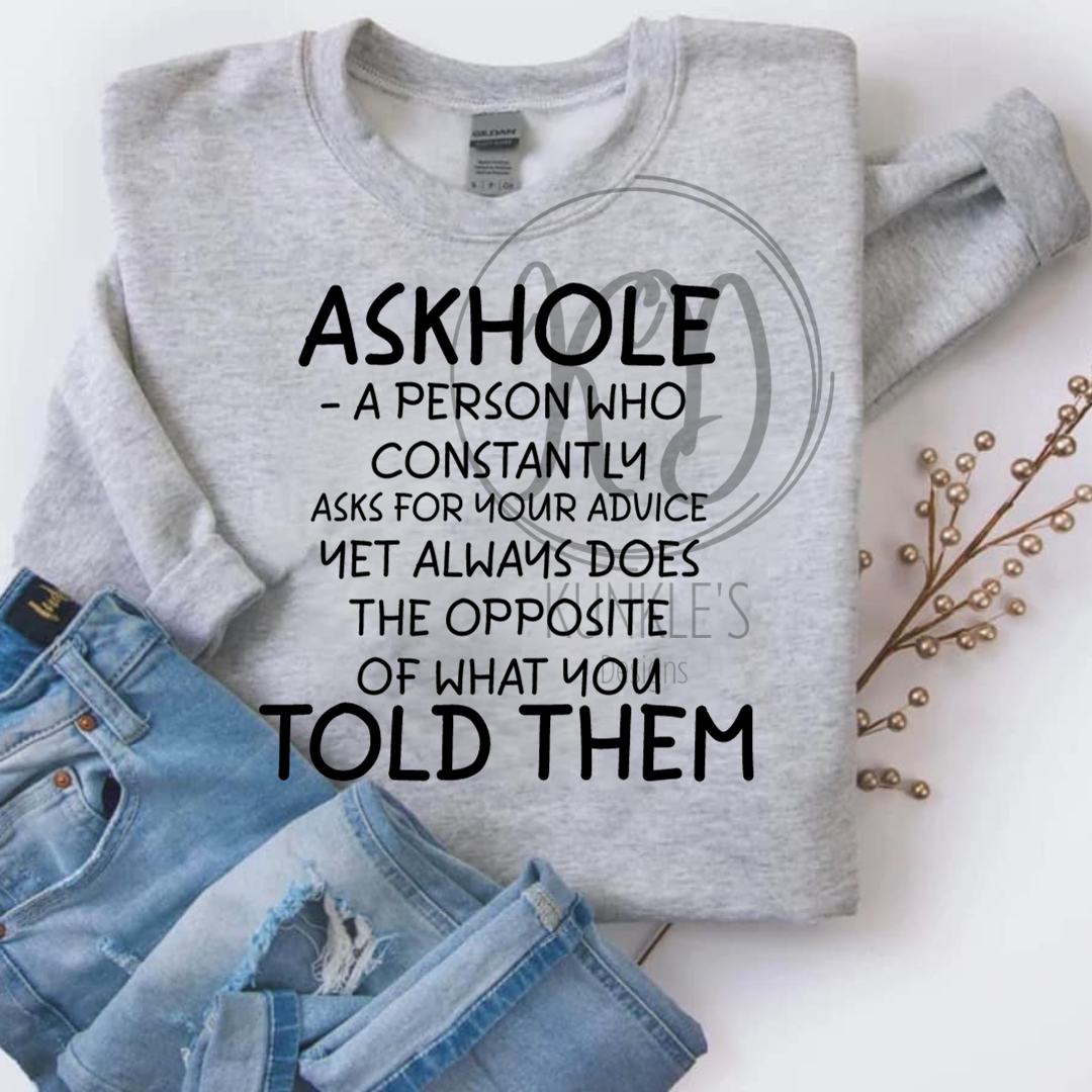 Askhole Humor Apparel