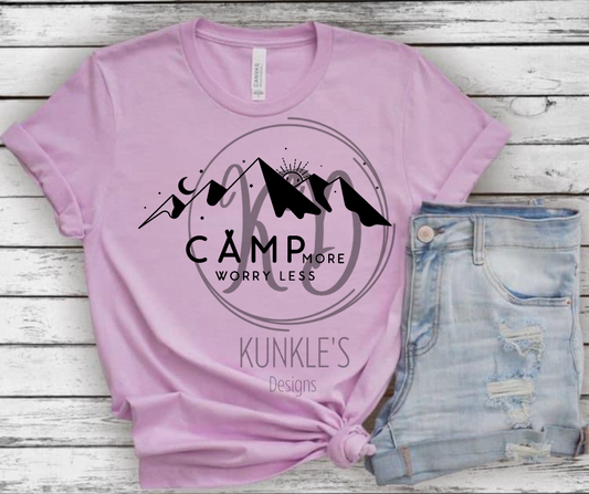 Camp More Worry Less Graphic Apparel