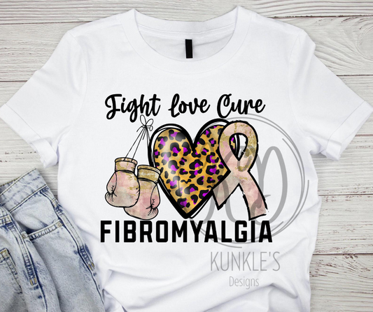Fight Love Cure Fibromyalgia Apparel