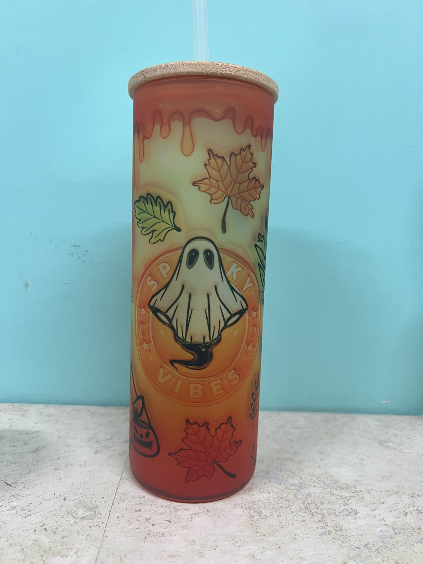 3D Spooky Vibes Orange Ombre Special Sale Price