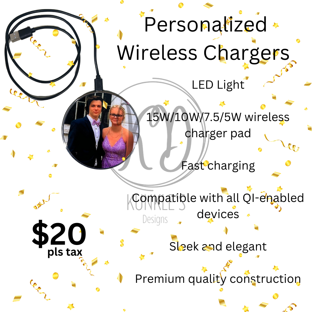 Custom Wireless Charger Pad - Logo or Photo