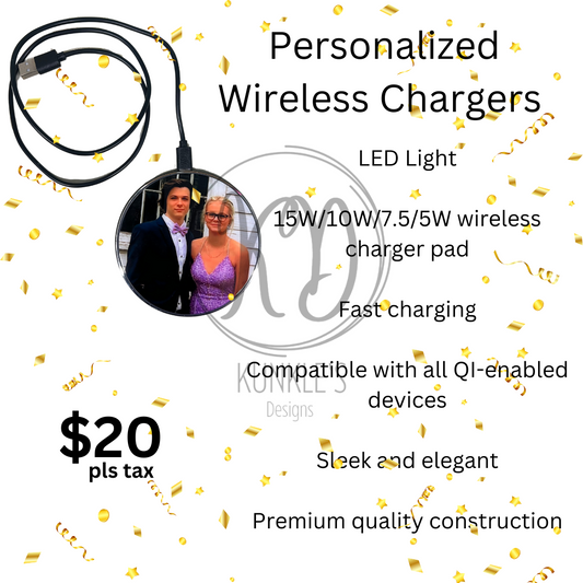 Custom Wireless Charger Pad - Logo or Photo