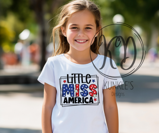 Little Miss America Graphic Apparel