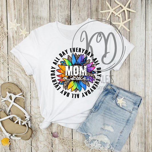 Mom Mode Everyday Sunflower Graphic Apparel