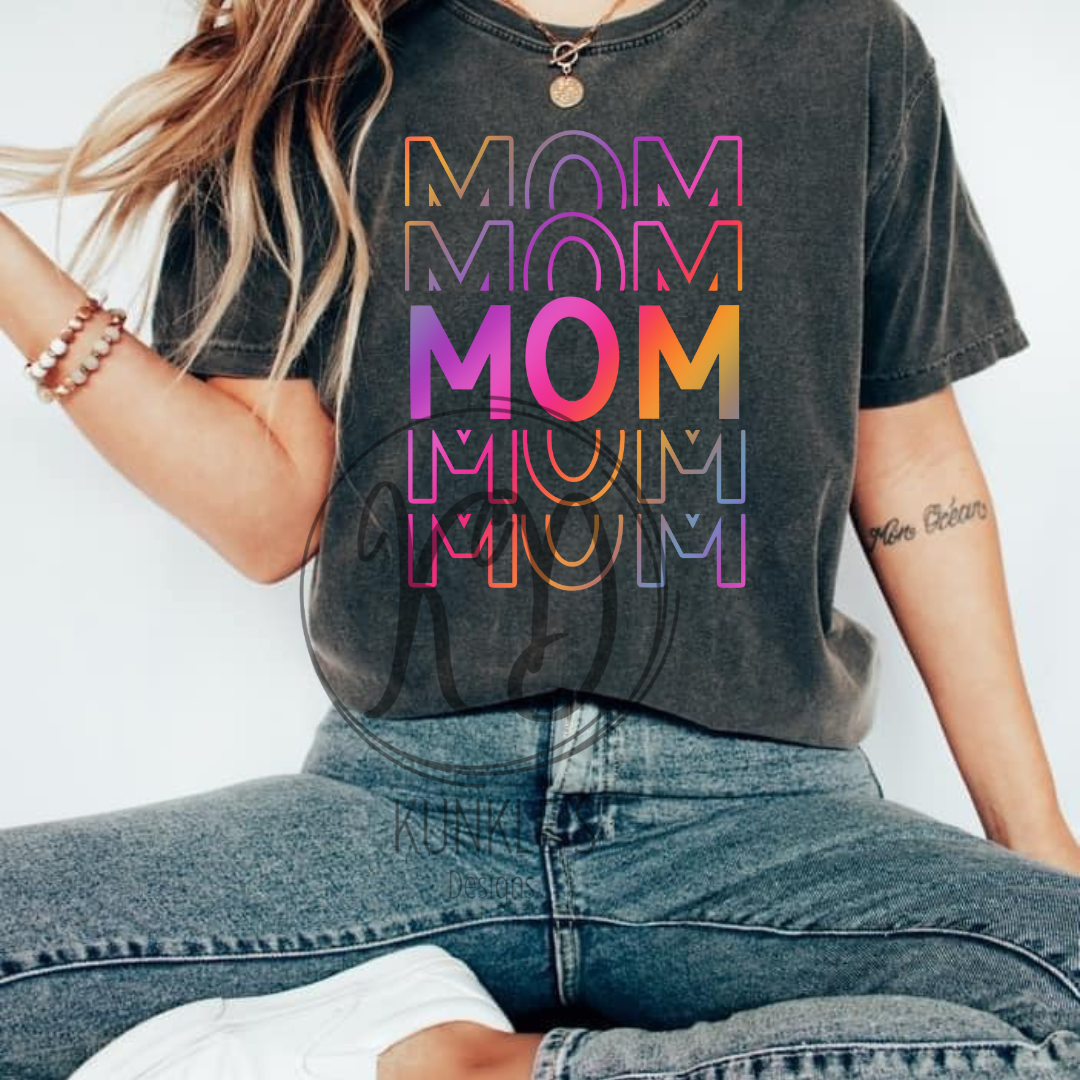 Neon Mom Repeat Graphic Apparel