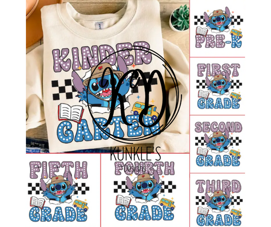 Stitch Back to School Grades Graphic Apparel