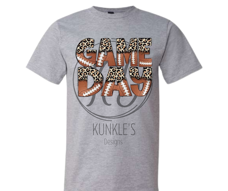 Football Game Day Leopard Football Print Graphic Apparel