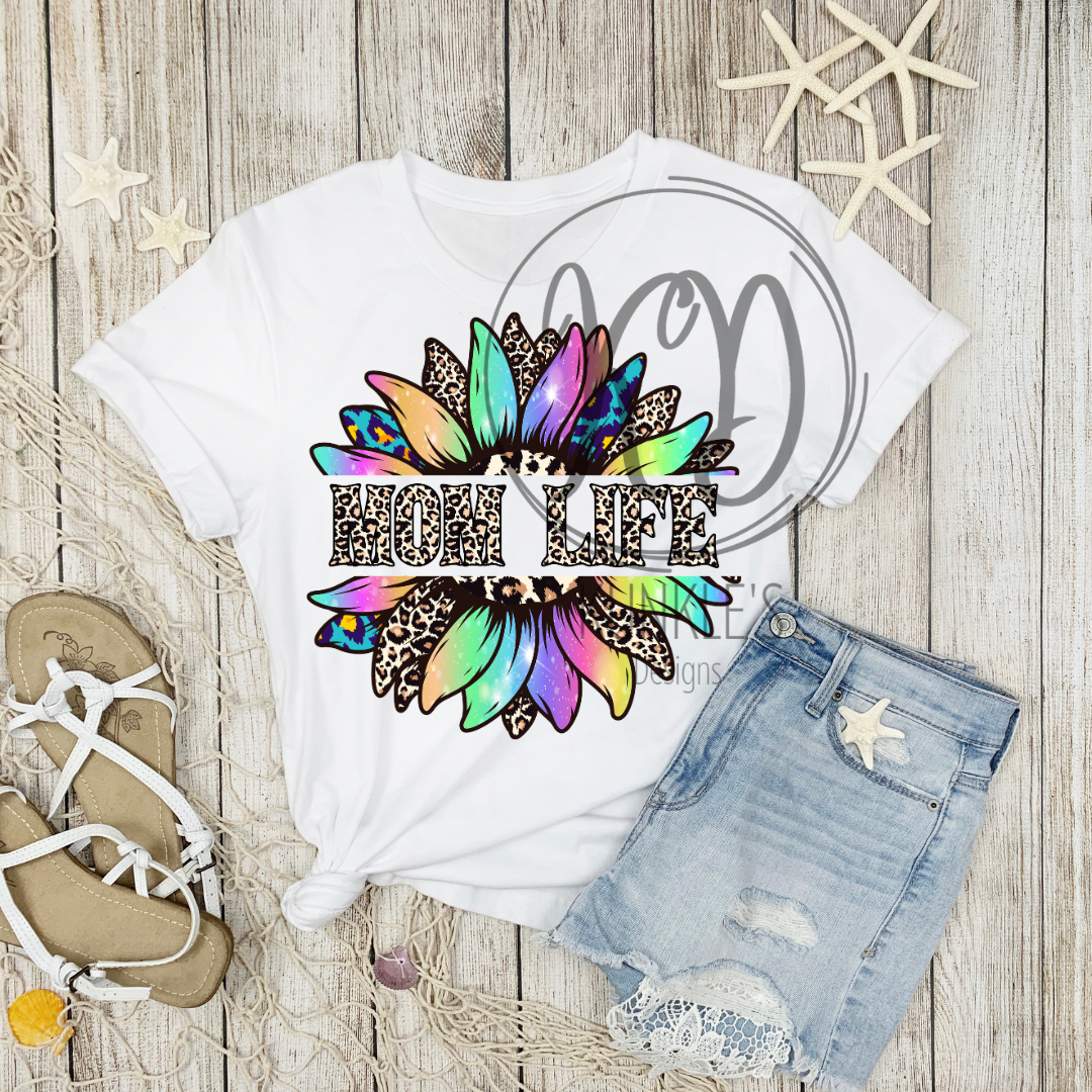 Mom Life Sunflower Graphic Apparel