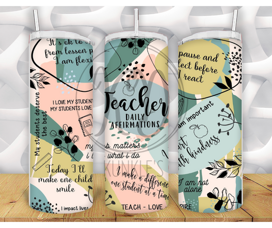 Teacher Daily Affirmation Drinkware