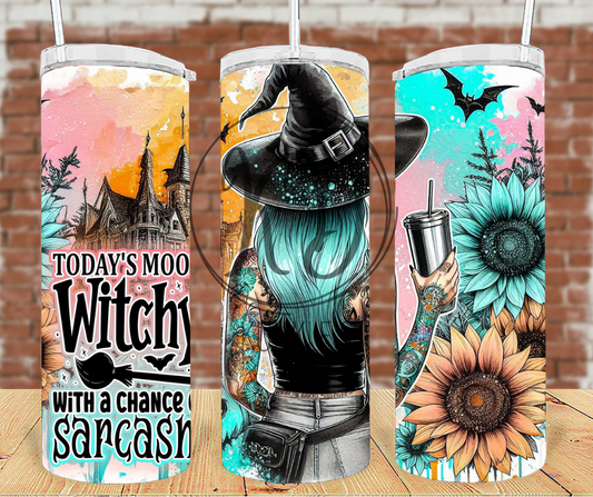 Today's Mood Witchy with a Chance of Sarcasm 20oz Stainless Steel Tumbler