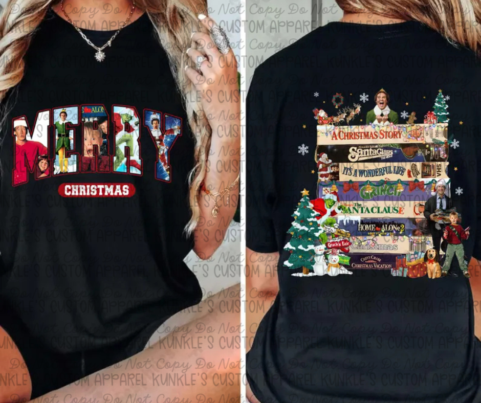 Merry Christmas Movie Characters Graphic Apparel